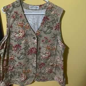 New Vintage Orvis Floral Vest XL